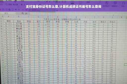 支付宝身份证号怎么查,计算机成绩证书编号怎么查询