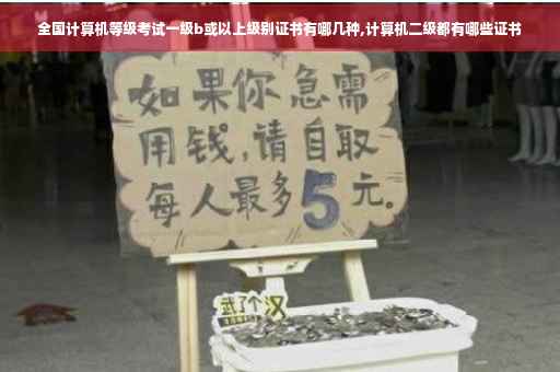 全国计算机等级考试一级b或以上级别证书有哪几种,计算机二级都有哪些证书