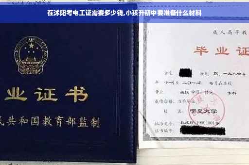 在沭阳考电工证需要多少钱,小孩升初中要准备什么材料