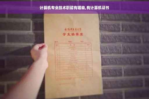 计算机专业技术职称有哪些,有计算机证书