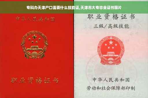 专科办天津户口需要什么技能证,天津市大专毕业证书图片