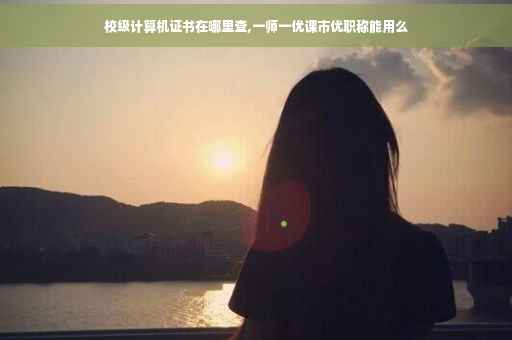 校级计算机证书在哪里查,一师一优课市优职称能用么