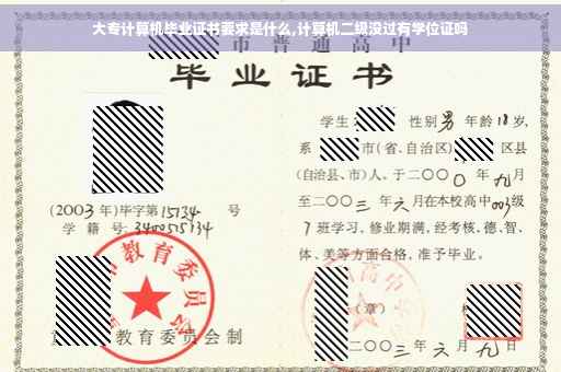 大专计算机毕业证书要求是什么,计算机二级没过有学位证吗