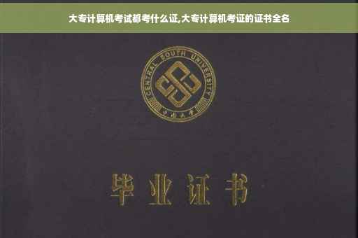大专计算机考试都考什么证,大专计算机考证的证书全名
