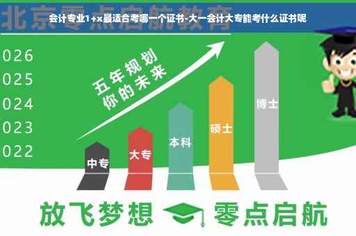 会计专业1+x最适合考哪一个证书-大一会计大专能考什么证书呢