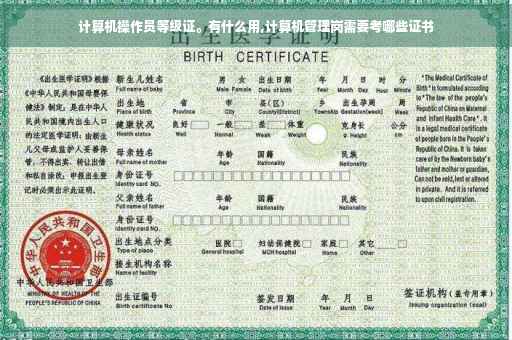 计算机操作员等级证。有什么用,计算机管理岗需要考哪些证书 计算机操作员等级证。有什么用,计算机管理岗需要考哪些证书