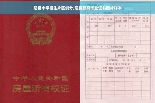 陆良小学招生片区划分,陆良职高毕业证书图片样本