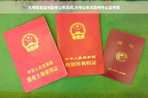 大专结业证书能考公务员吗,大专公务员能考什么证书吗