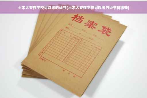 土木大专在学校可以考的证书(土木大专在学校可以考的证书有哪些)