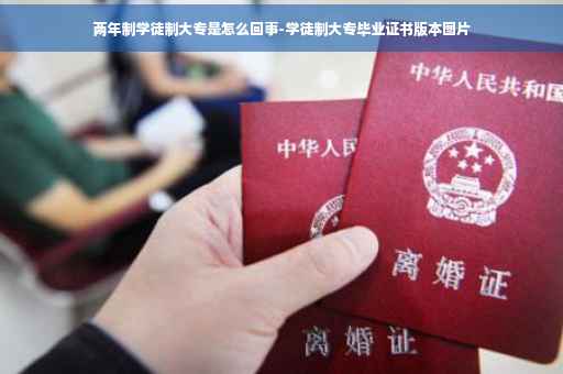 两年制学徒制大专是怎么回事-学徒制大专毕业证书版本图片