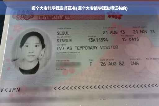 哪个大专能学理发师证书(哪个大专能学理发师证书的)
