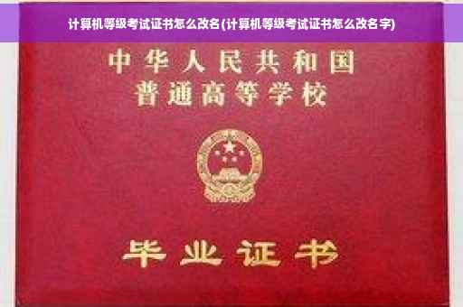 计算机等级考试证书怎么改名(计算机等级考试证书怎么改名字)