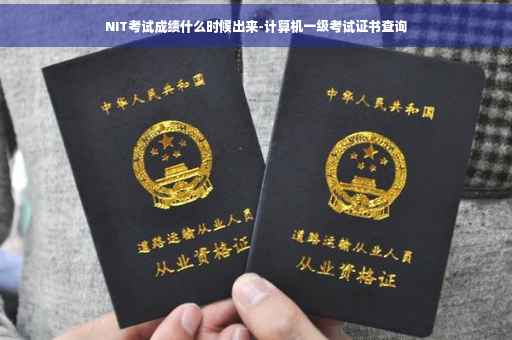 NIT考试成绩什么时候出来-计算机一级考试证书查询