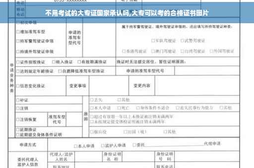 不用考试的大专证国家承认吗,大专可以考的合格证书图片