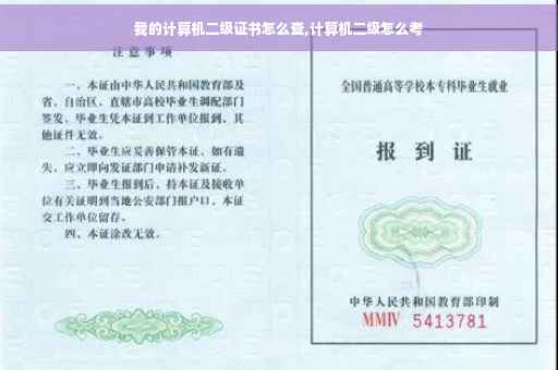 我的计算机二级证书怎么查,计算机二级怎么考