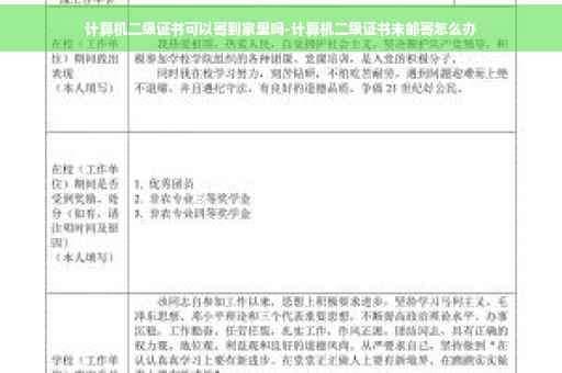 计算机二级证书可以寄到家里吗-计算机二级证书未邮寄怎么办