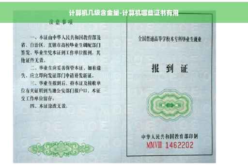 计算机几级含金量-计算机哪些证书有用