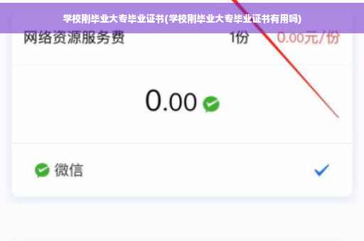 学校刚毕业大专毕业证书(学校刚毕业大专毕业证书有用吗)