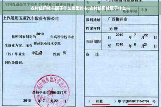 农村信用社卡属于什么类型的卡,农村信用社属于什么卡