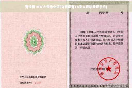 有没有18岁大专毕业证书(有没有18岁大专毕业证书的)