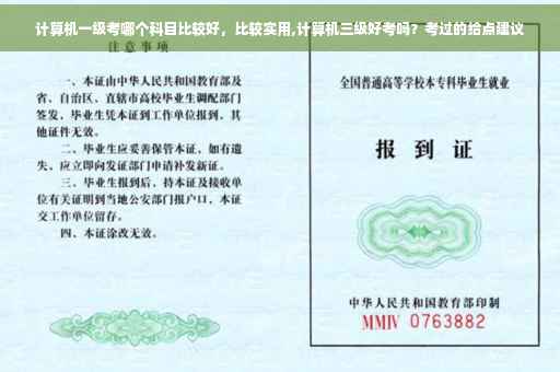 计算机一级考哪个科目比较好，比较实用,计算机三级好考吗？考过的给点建议