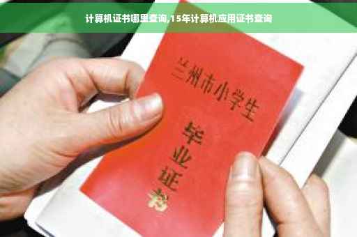 计算机证书哪里查询,15年计算机应用证书查询