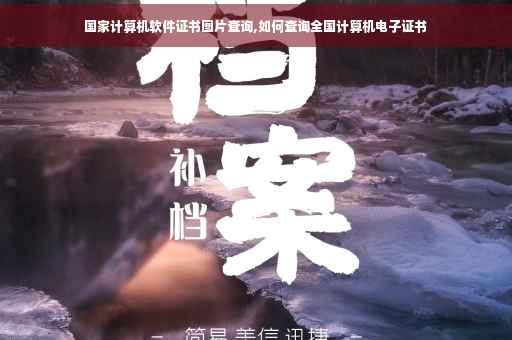 国家计算机软件证书图片查询,如何查询全国计算机电子证书