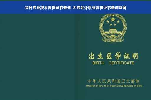 会计专业技术资格证书查询-大专会计职业资格证书查询官网