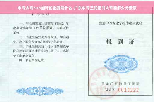 中专大专3+3最好的出路是什么-广东中专三加证书大专要多少分录取