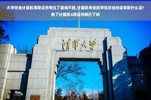 大学毕业计算机等级证书考过了查询不到,计算机专业的学生毕业时会拿到什么证?有了计算机4级证书就行了吗