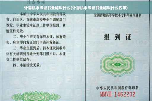 计算机中级证书全称叫什么(计算机中级证书全称叫什么名字)