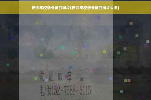 长沙学校毕业证书图片(长沙学校毕业证书图片大全)
