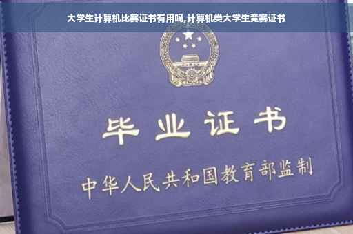 大学生计算机比赛证书有用吗,计算机类大学生竞赛证书
