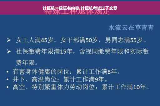计算机一级证书内容,计算机考试过了文案