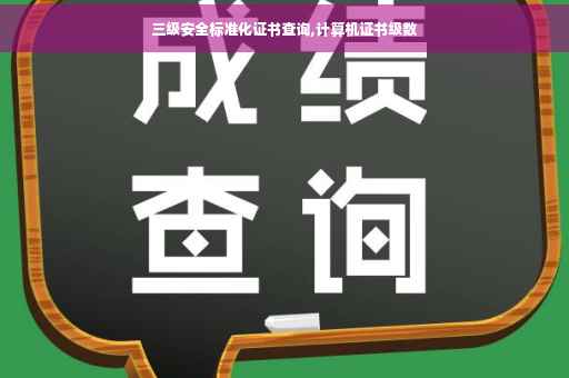 三级安全标准化证书查询,计算机证书级数