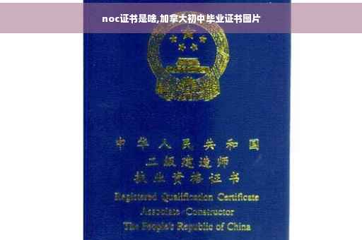 noc证书是啥,加拿大初中毕业证书图片