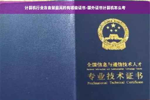 计算机行业含金量最高的有哪些证书-国外证书计算机怎么考
