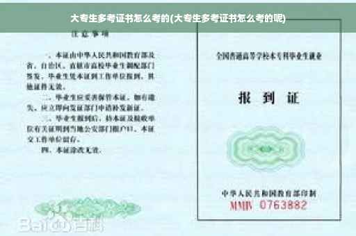 大专生多考证书怎么考的(大专生多考证书怎么考的呢)