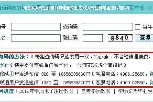 适合女大专生的证书有哪些专业,在校大专生有哪些证书可以考