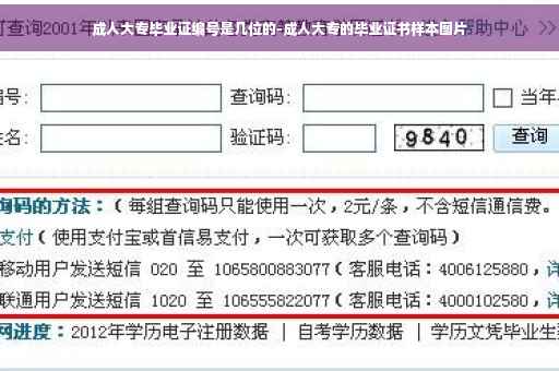 成人大专毕业证编号是几位的-成人大专的毕业证书样本图片