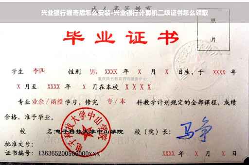 兴业银行握奇盾怎么安装-兴业银行计算机二级证书怎么领取