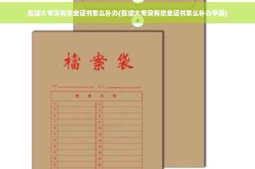 在读大专没有毕业证书怎么补办(在读大专没有毕业证书怎么补办学籍)