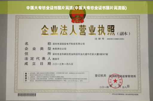 中医大专毕业证书图片高清(中医大专毕业证书图片高清版)