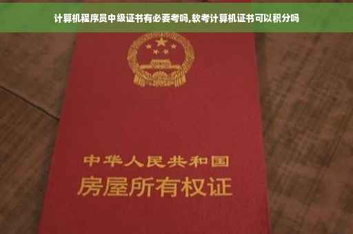 计算机程序员中级证书有必要考吗,软考计算机证书可以积分吗