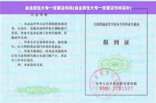 自主招生大专一定要证书吗(自主招生大专一定要证书吗高中) 自主招生大专一定要证书吗(自主招生大专一定要证书吗高中)