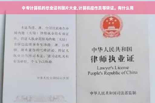 中专计算机的毕业证书图片大全,计算机操作员等级证。有什么用