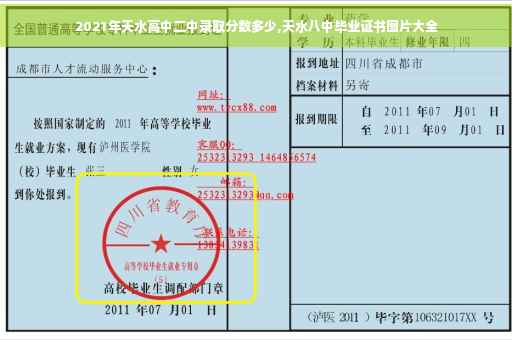 2021年天水高中二中录取分数多少,天水八中毕业证书图片大全