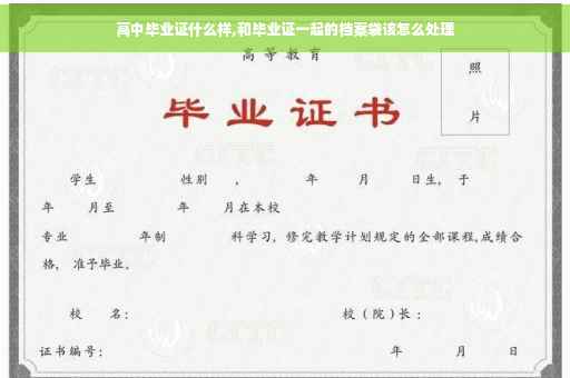 高中毕业证什么样,和毕业证一起的档案袋该怎么处理