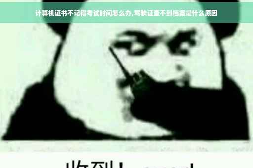 计算机证书不记得考试时间怎么办,驾驶证查不到档案是什么原因