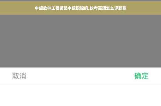 中级软件工程师是中级职称吗,软考高项怎么评职称
